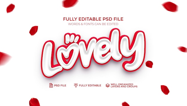 Fully Editable 3D Text Effect with Smart Object PSD File