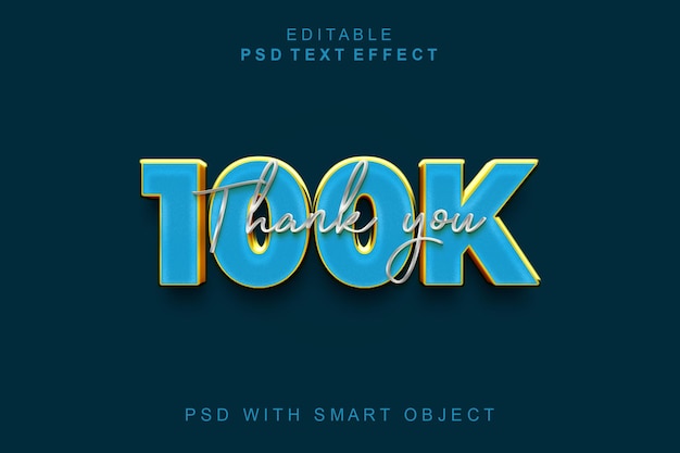 PSD 楽しい 100k 3d テキスト効果