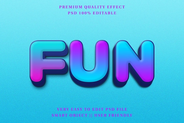 Fun 3d editable text effect