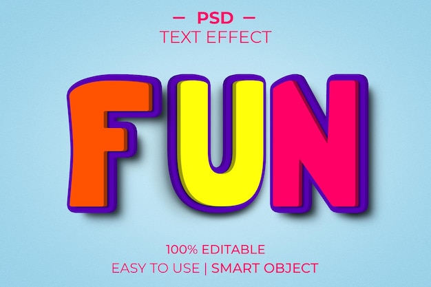 PSD fun 3d text effect style