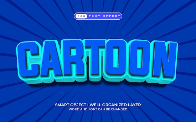 fun cartoon 3d editable text effect