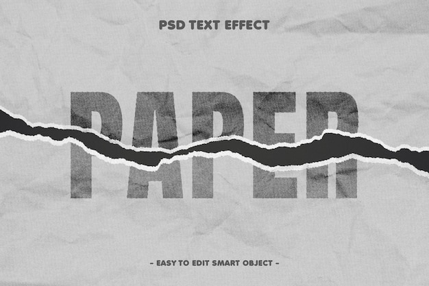 PSD fun comic on paper text effect