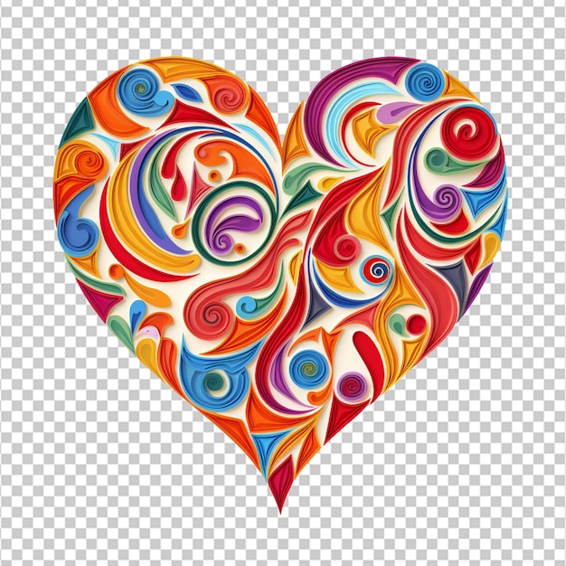 PSD fun heart on white background