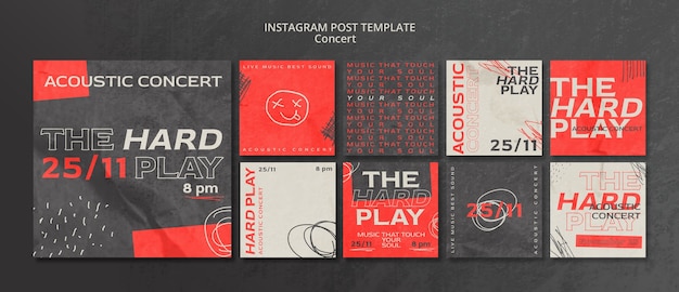 PSD fun music concert instagram posts