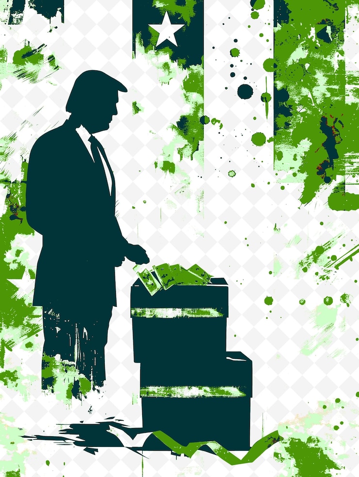 PSD fundraiser with a presidential candidate supporting bitcoin flat illustration election campaign