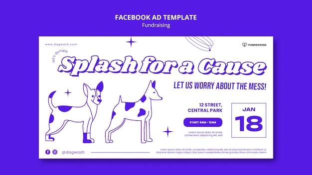 Fundraising event  facebook template