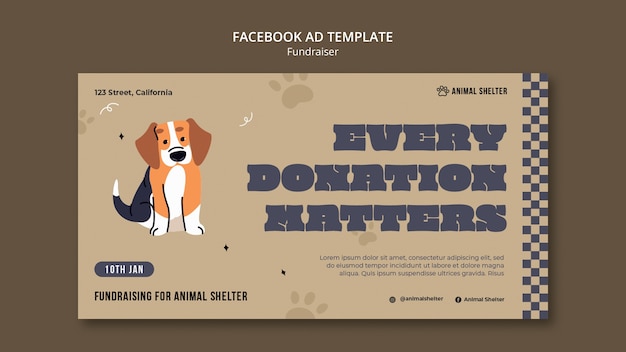 PSD fundraising template design