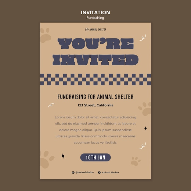 PSD fundraising template design