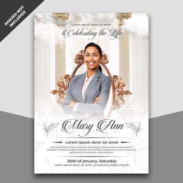 PSD funeral program template