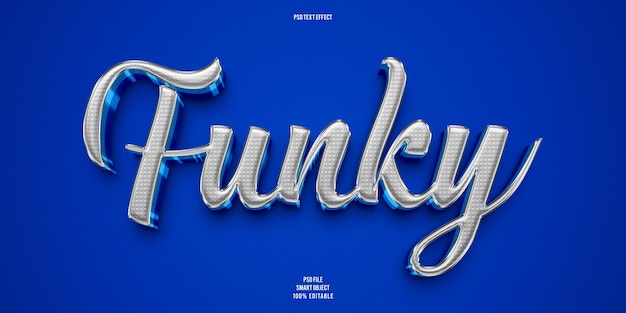 Funky 3d bewerkbaar teksteffect