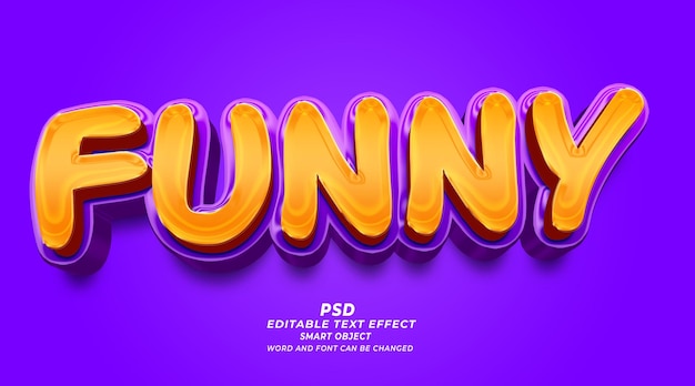 PSD funny 3d editable psd text effect photoshop template