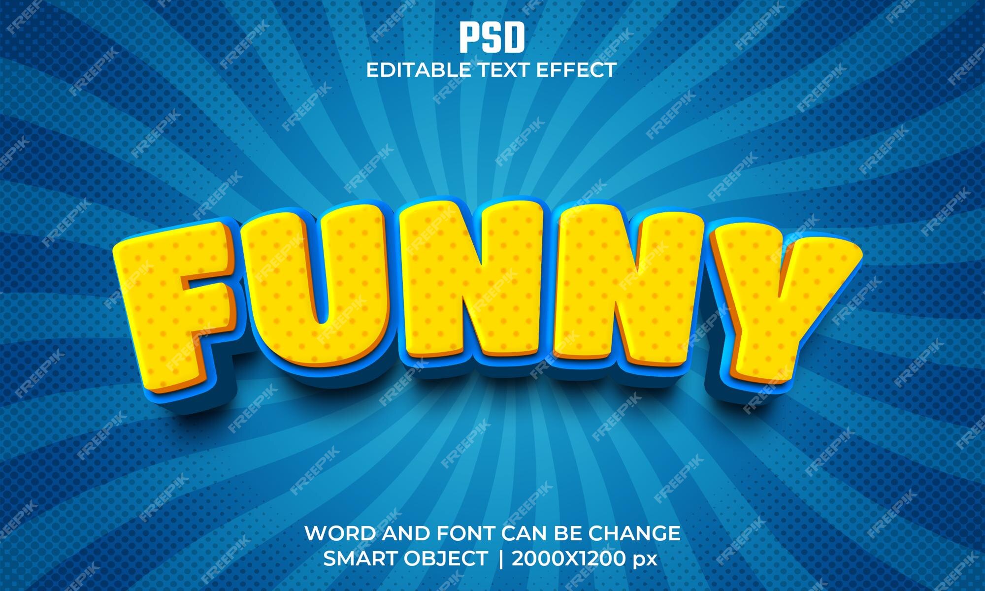 Premium PSD  Funny game! 3d text effect