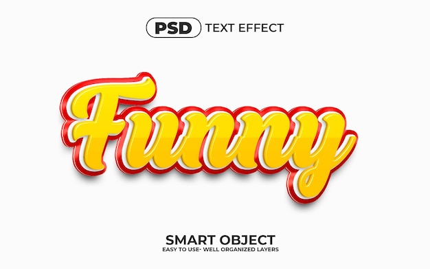 Funny 3d editable text effect style