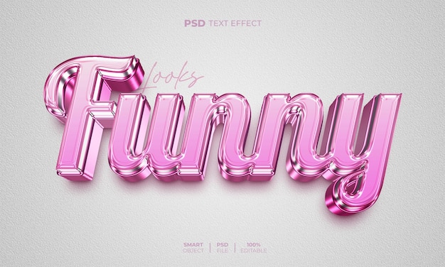 Funny 3D editable text effect