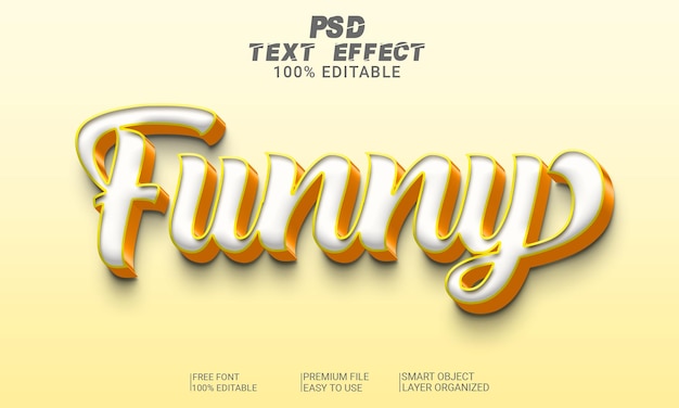 Funny 3D Text Effect PSD File