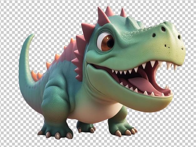 PSD a funny and cute 3d dinosaur