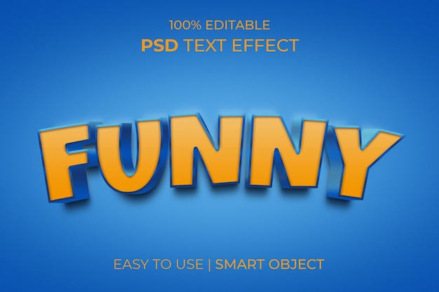 Funny editable 3d text effect template