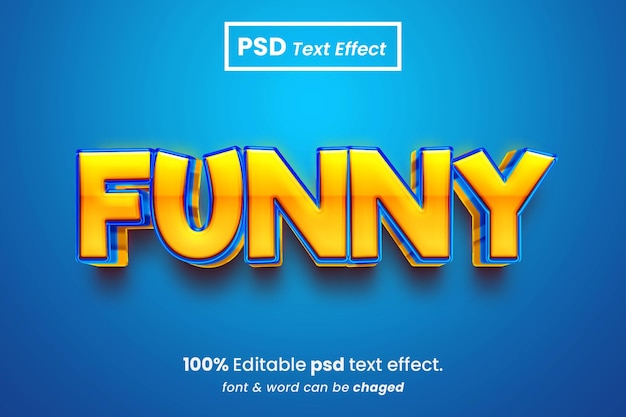 Funny editable 3d text effect