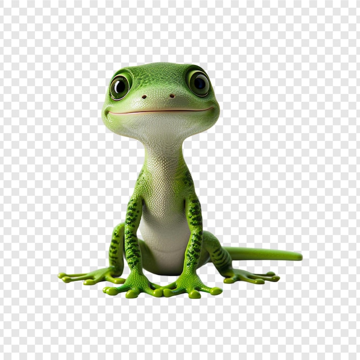 PSD funny frog isolated on transparent background