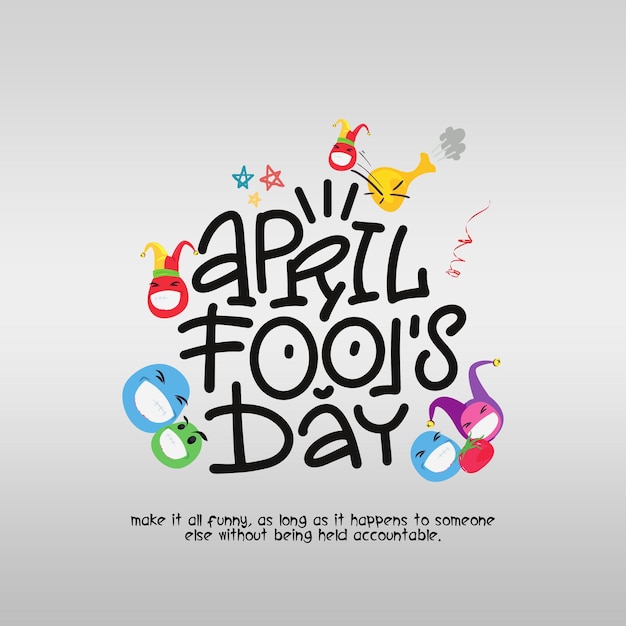 funny happy april fools day psd