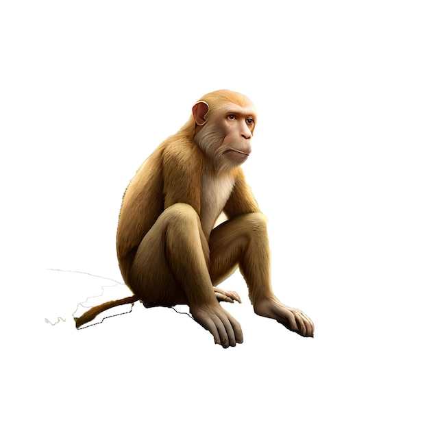 PSD funny monky vector icon image