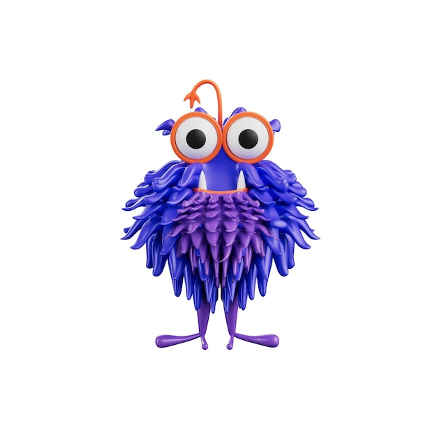 PSD funny monsters 3d illustration