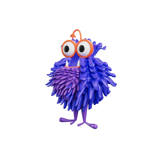 PSD funny monsters 3d illustration