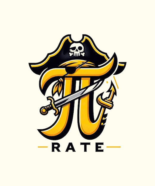 PSD funny pi rate pirate pi day vintage math teacher