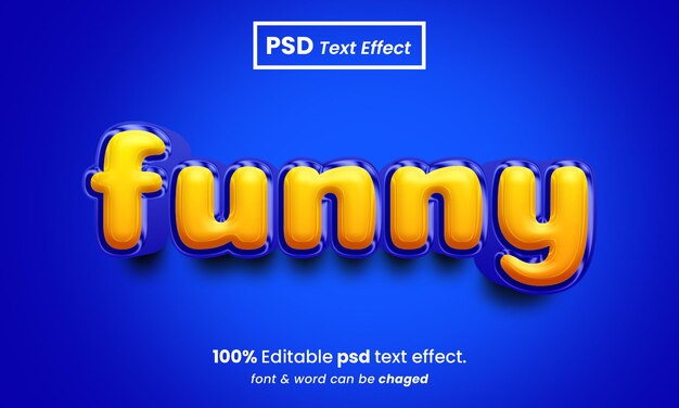 Divertente effetto di testo psd modificabile 3d premium