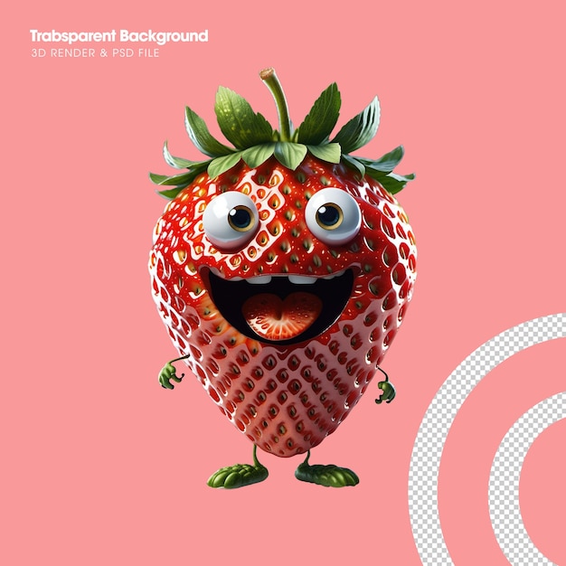 Funny strawberry illustration