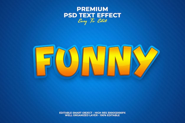 Funny Text Effect Premium Psd