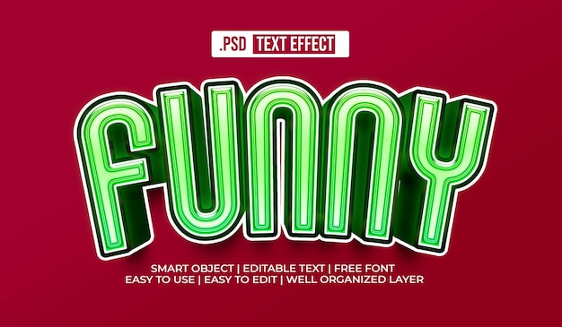 PSD funny text style effect