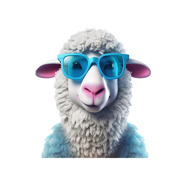 Funy goat cartoon icon image