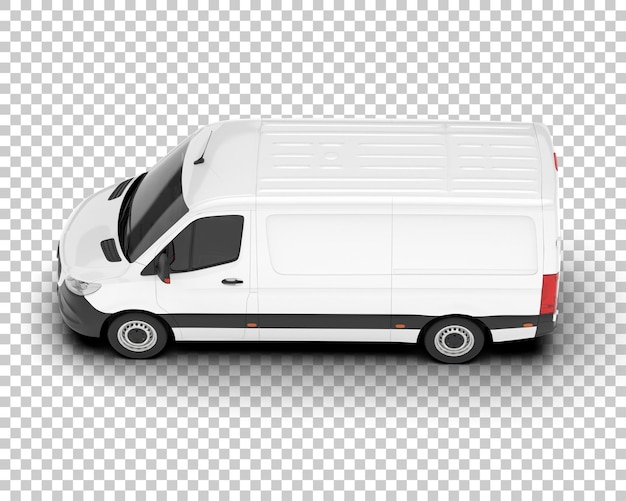 Furgonetka na przezroczystym tle ilustracja renderowania 3d