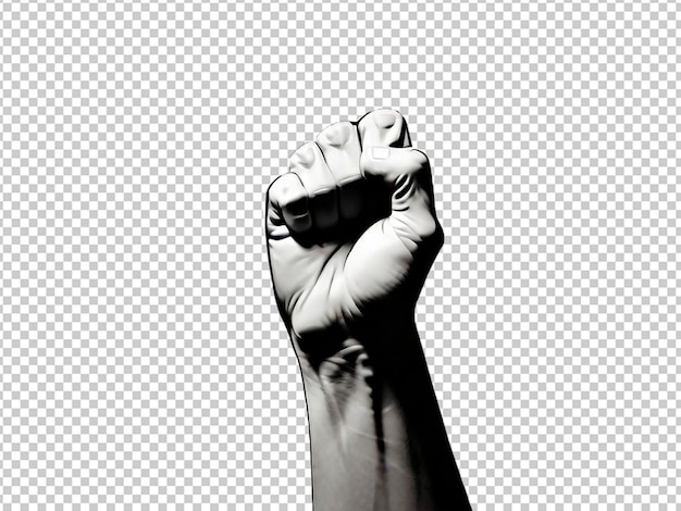 Furious protest fist