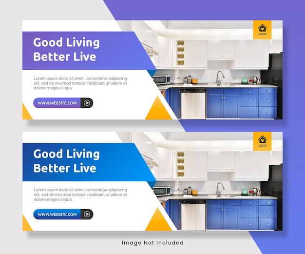 Furniture design facebook cover template