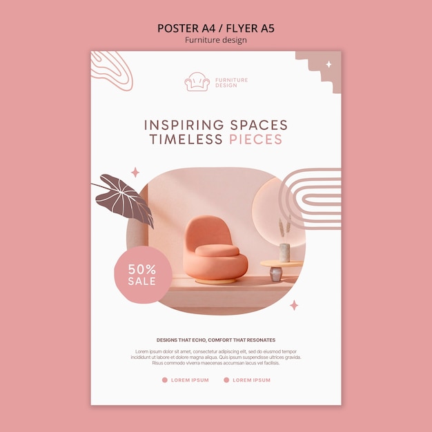 PSD furniture design template design