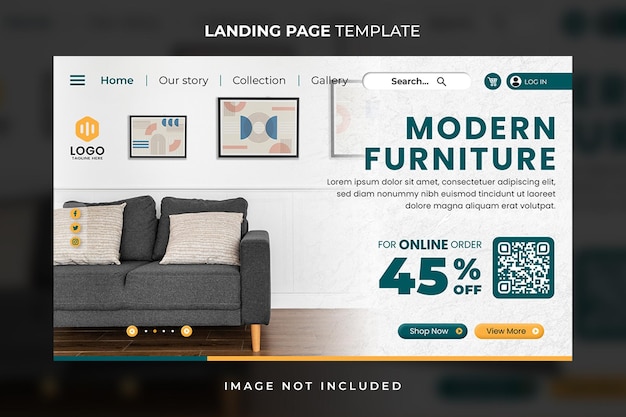 furniture ecommerce landing page template