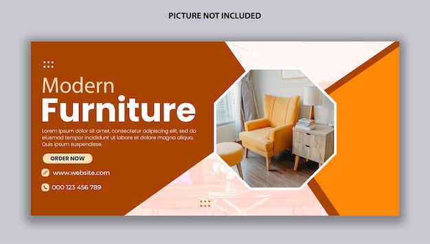 Furniture facebook cover banner template