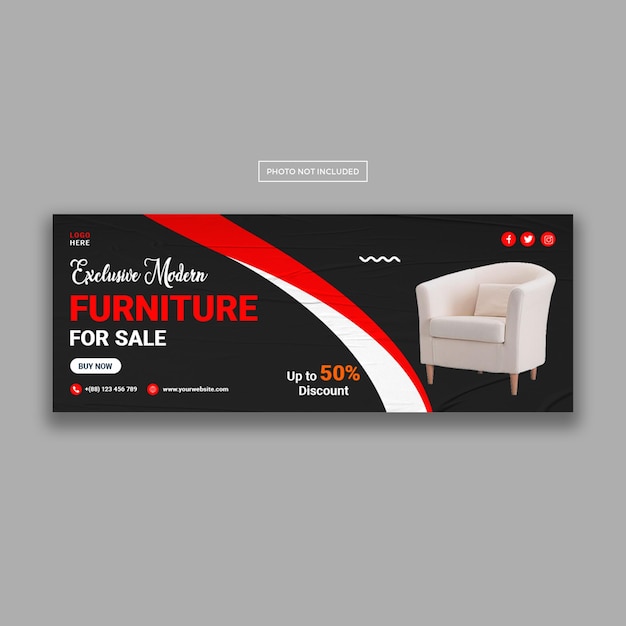 Furniture facebook cover page template