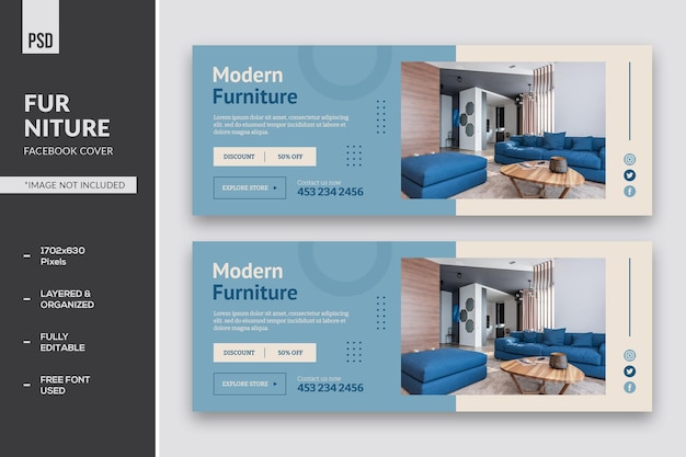 PSD furniture facebook cover