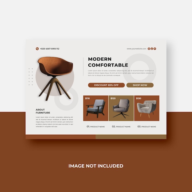 Furniture flyer template design a4