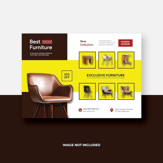 Furniture flyer template design a4