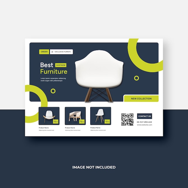 Furniture flyer template design a4