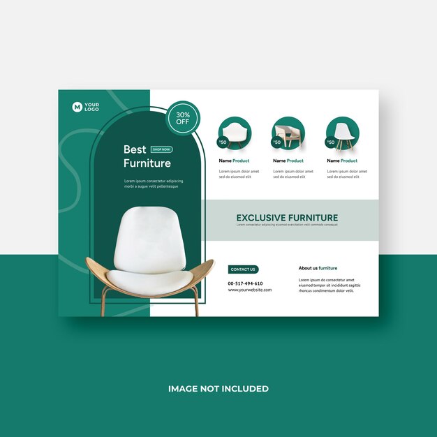 Furniture flyer template design a4