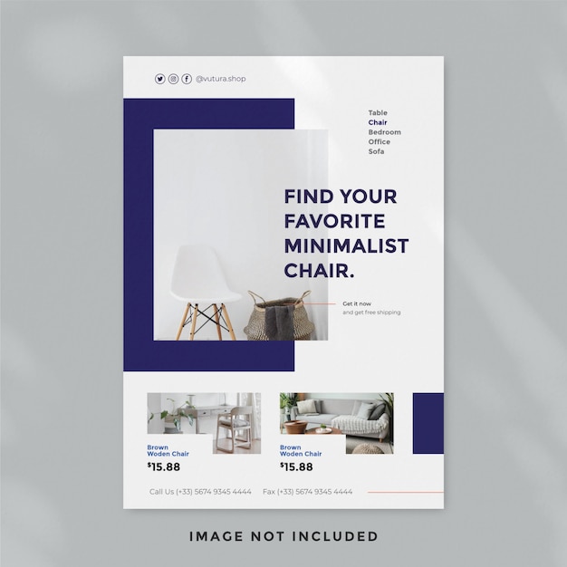 Furniture flyer template