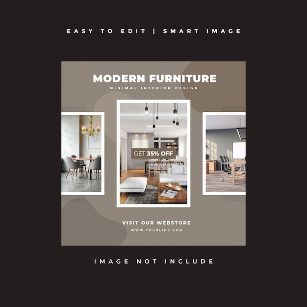 Furniture instagram post banner template