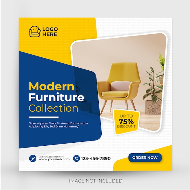 Furniture instagram social media post template