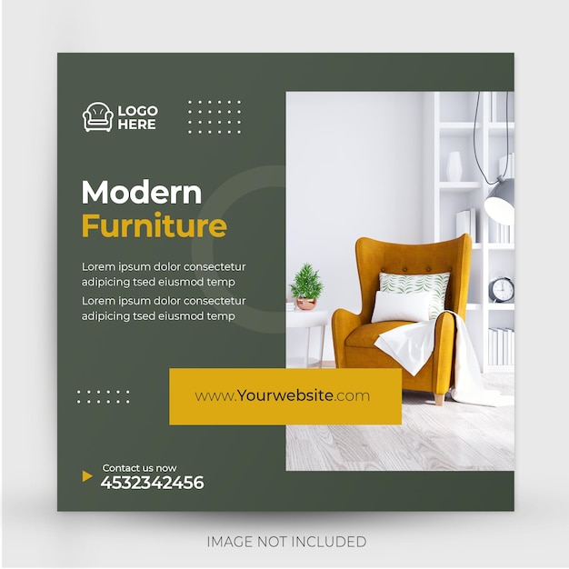 PSD furniture instagram social media post template