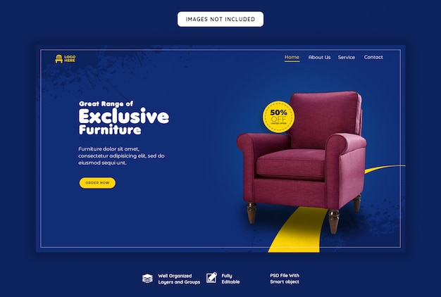 Furniture landing page template